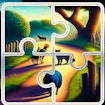 Cats and Dogs Slide Puzzle